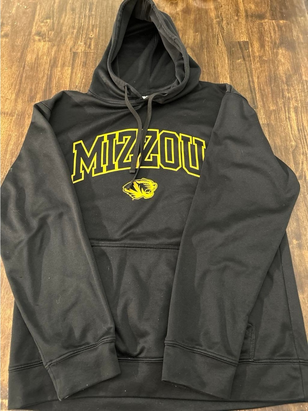 Pro Edge Black Hoodie with Yellow MIZZOU Logo
